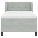 Letto con Molle e Materasso Grigio Scuro 80x200 cm Velluto