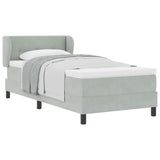 Letto con Molle e Materasso Grigio Scuro 80x200 cm Velluto
