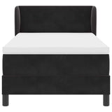 Letto con Molle e Materasso Grigio Scuro 80x200 cm Velluto Nero
