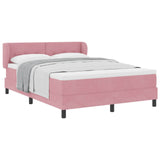 Letto a molle con testiera Rosa 160 x 200 cm Velluto