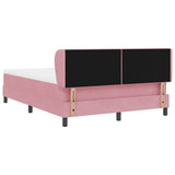 Letto a molle con testiera Rosa 160 x 200 cm Velluto