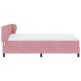 Letto a molle con testiera Rosa 160 x 200 cm Velluto