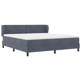 Letto a molle con materasso Grigio scuro 180 x 200 cm Velluto