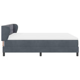 Letto a molle con materasso Grigio scuro 180 x 200 cm Velluto