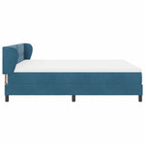 Letto a molle con materasso Blu scuro 180 x 200 cm Velluto