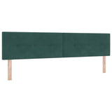 Letto a molle con testiera Verde scuro 200 x 200 cm Velluto