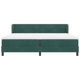 Letto a molle con testiera Verde scuro 200 x 200 cm Velluto