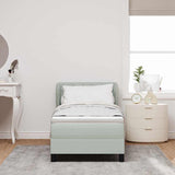 Letto con Molle e Materasso Grigio Scuro 80x200 cm Velluto