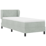 Letto con Molle e Materasso Grigio Scuro 80x200 cm Velluto