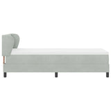 Letto con Molle e Materasso Grigio Scuro 80x200 cm Velluto