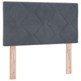 Letto con Molle e Materasso Grigio Scuro 80x200 cm Velluto