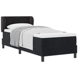 Letto con Molle e Materasso Grigio Scuro 80x200 cm Velluto Nero