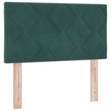 Letto a molle con testiera Verde scuro 80 x 200 cm Velluto