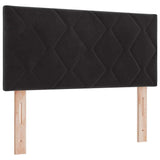 Letto a molle con materasso Nero 100 x 200 cm Velluto