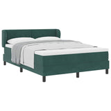 Letto a molle con testiera Verde scuro 140 x 200 cm Velluto
