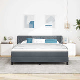 Letto a molle con materasso Grigio scuro 180 x 200 cm Velluto