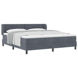 Letto a molle con materasso Grigio scuro 180 x 200 cm Velluto