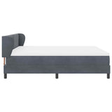 Letto a molle con materasso Grigio scuro 180 x 200 cm Velluto