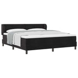 Letto a molle con testiera Nero 180 x 200 cm Velluto