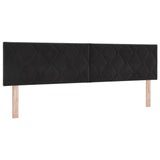 Letto a molle con testiera Nero 180 x 200 cm Velluto