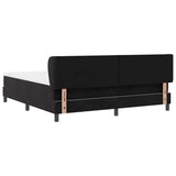 Letto a molle con testiera Nero 180 x 200 cm Velluto