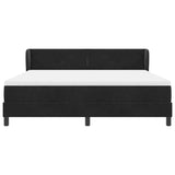 Letto a molle con testiera Nero 180 x 200 cm Velluto