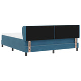 Letto a molle con materasso Blu scuro 180 x 200 cm Velluto
