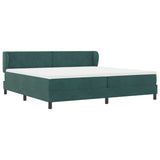 Letto a molle con materasso Verde scuro 200 x 200 cm Velluto