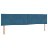 Letto a molle con testiera Blu scuro 200 x 200 cm Velluto