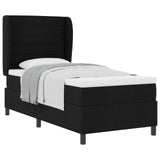Letto a molle con materasso Nero 80 x 200 cm Tessuto