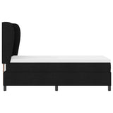 Letto a molle con materasso Nero 80 x 200 cm Tessuto