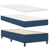 Letto a molle con materasso Blu 90 x 190 cm Tessuto