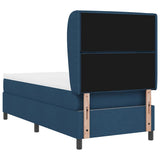 Letto a molle con materasso Blu 90 x 190 cm Tessuto