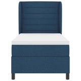 Letto a molle con materasso Blu 90 x 190 cm Tessuto