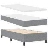 Letto a molle con materasso Grigio chiaro 90 x 200 cm Tessuto