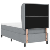 Letto a molle con materasso Grigio chiaro 90 x 200 cm Tessuto