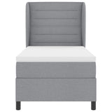 Letto a molle con materasso Grigio chiaro 90 x 200 cm Tessuto