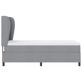 Letto a molle con materasso Grigio chiaro 90 x 200 cm Tessuto