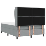 Letto a molle con materasso Grigio chiaro 140 x 190 cm Tessuto