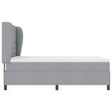 Letto a molle con materasso Grigio chiaro 140 x 190 cm Tessuto