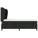 Letto a molle con materasso Nero 140 x 190 cm Tessuto