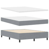 Letto a molle con materasso Grigio chiaro 140 x 200 cm Tessuto