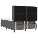 Letto a molle con materasso Grigio scuro 140 x 200 cm Tessuto