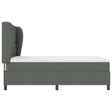 Letto a molle con materasso Grigio scuro 140 x 200 cm Tessuto