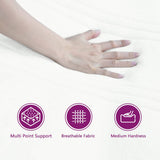 Letto a molle con materasso Crema 140 x 200 cm Tessuto