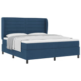 Letto a molle con materasso Blu 180 x 200 cm Tessuto