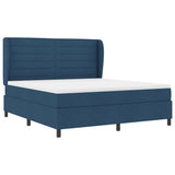 Letto a molle con materasso Blu 180 x 200 cm Tessuto