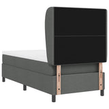 Letto a molle con materasso Grigio scuro 90 x 190 cm Tessuto