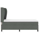 Letto a molle con materasso Grigio scuro 90 x 190 cm Tessuto