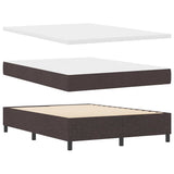 Letto a molle con materasso Marrone scuro 140 x 190 cm Tessuto